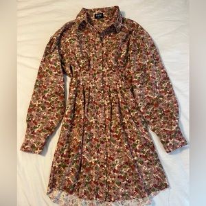 Long sleeve corduroy dress, size S
